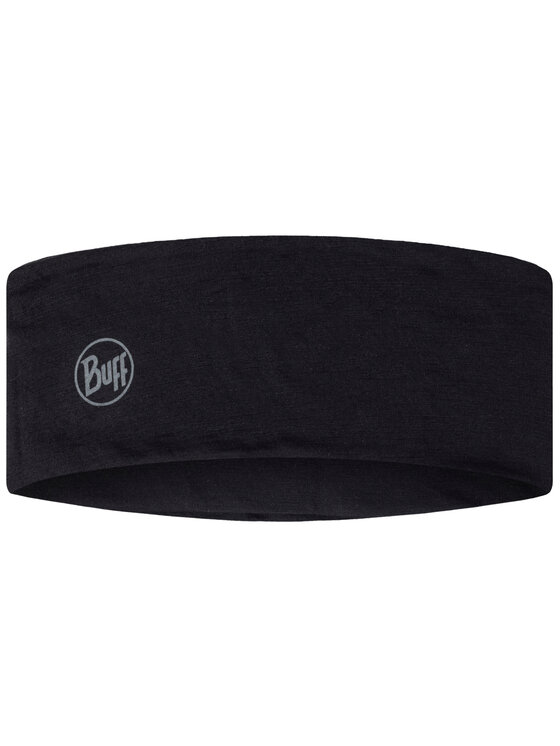 Frotka na głowę Buff, Czarne, Buff Merino Lightweight Headband