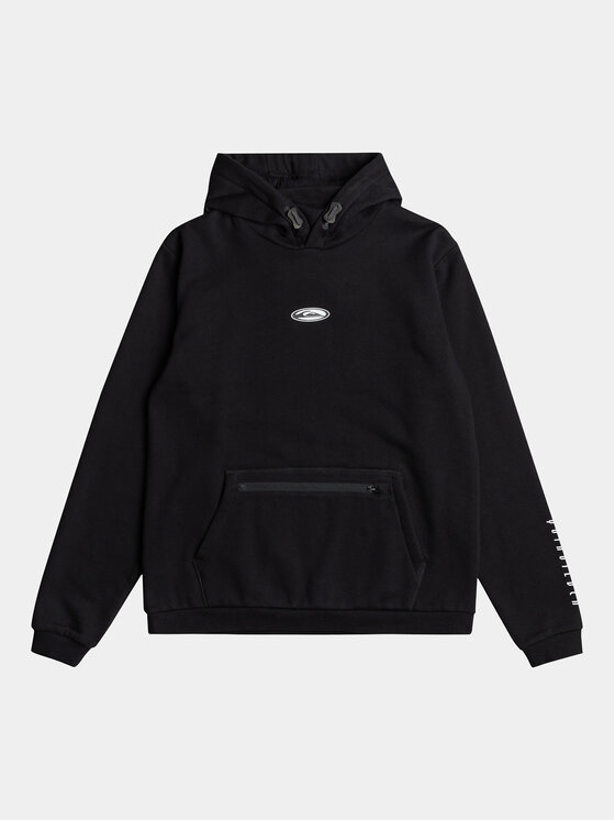 Quiksilver Quiksilver Džemperis ar kapuci Big Logo Tech Otlr EQYFT04786 Melns Regular Fit