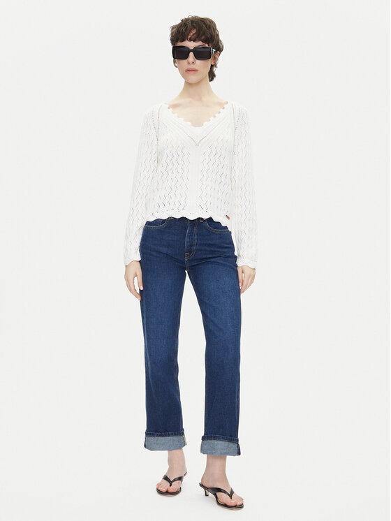 Pepe Jeans Pepe Jeans Sveter Olya PL702288 Écru Regular Fit
