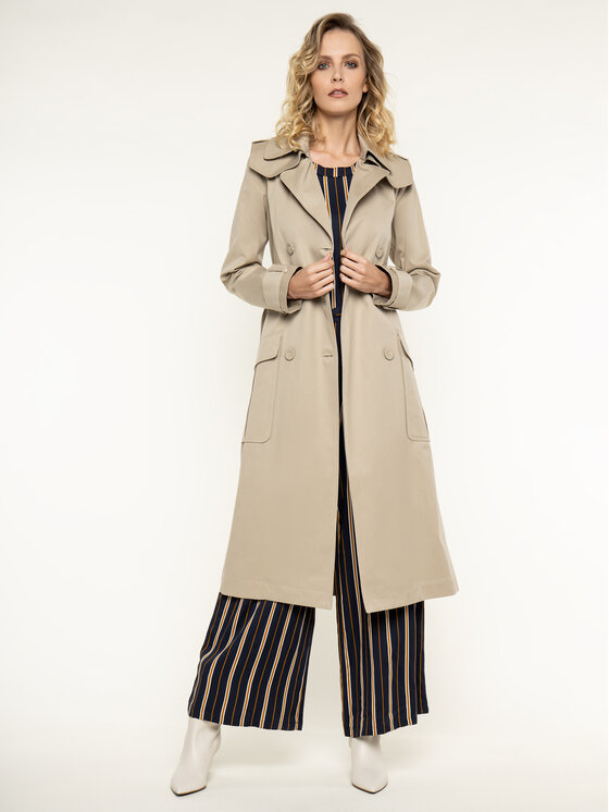Patrizia Pepe Patrizia Pepe Тренч 8S0293/AN131-B689 Бежевий Regular Fit