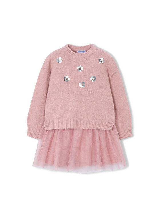 Mayoral Mayoral Трикотажна сукня 4918 Рожевий Regular Fit