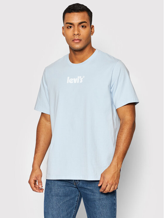 T-shirt Bleu Homme Levi's Relaxed Fit pas cher