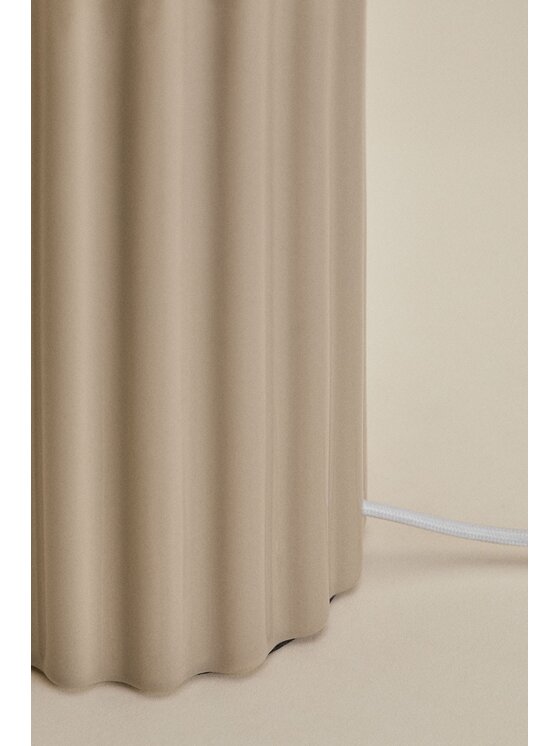 MIAhome MIAhome Lampka stołowa Lampa stołowa z ceramiki i tkaniny Marvila 60 cm kremowa Beżowy