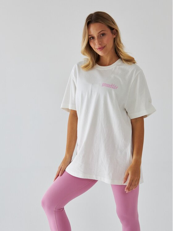 BeShaped BeShaped T-Shirt Pilates Princess Różowy Oversize