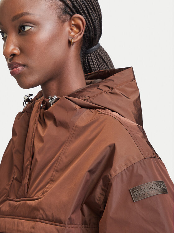 Napapijri Napapijri Anorak stiliaus striukė Rainforest Optique W NP0A8AHAW331 Ruda Oversize