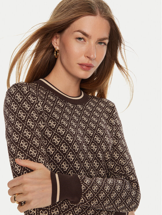 Guess Guess Pullover Lise W4BR21 Z37K0 Braun Slim Fit