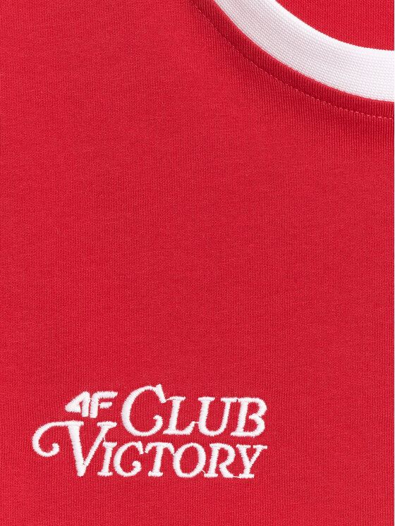 4F 4F T-Shirt SPORTS CLUB Czerwony Regular Fit