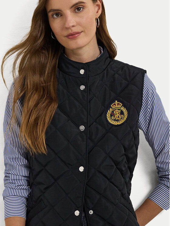 LAUREN RALPH LAUREN LAUREN RALPH LAUREN Bezrękawnik 297951276004 Granatowy Straight Fit