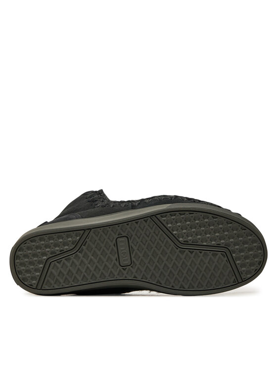 Mou Mou Śniegowce Eskimo Sneaker Big Metal Logo FW111008A Czarny