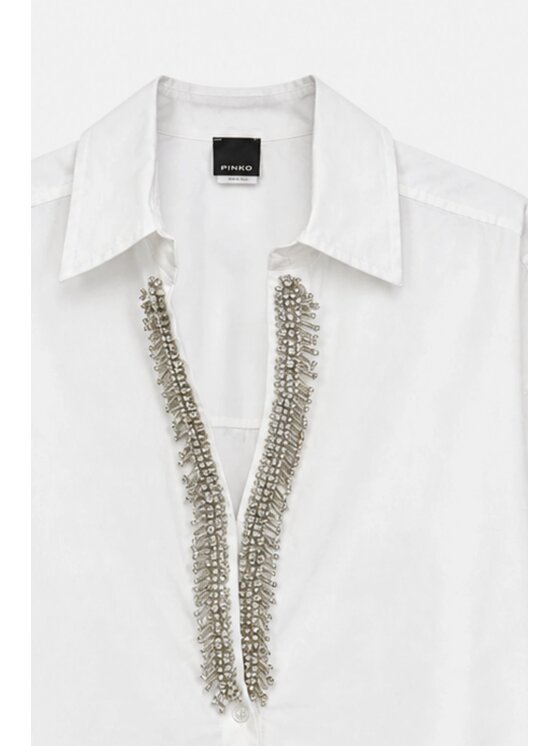 PINKO PINKO Košile Capirai Camicia Bílá Loose Fit