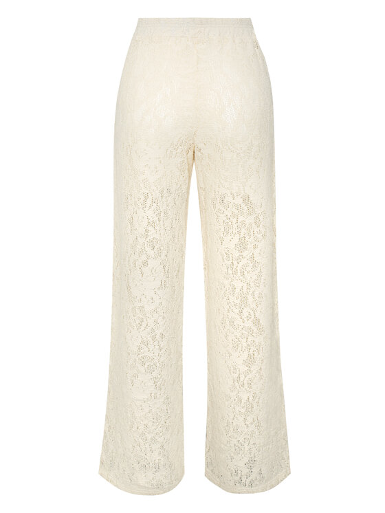 Magda Matyja Magda Matyja Spodnie materiałowe VITTA TROUSERS Beżowy Loose Fit