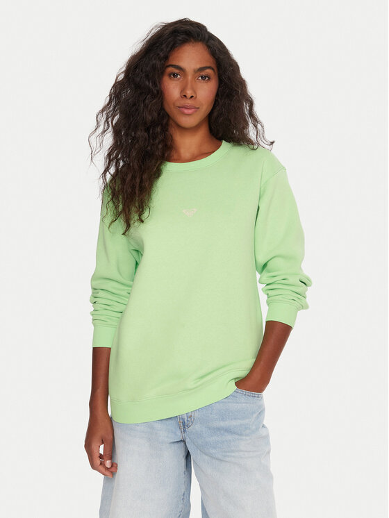 Roxy Roxy Світшот Surf Stoked ERJFT05018 Зелений Regular Fit