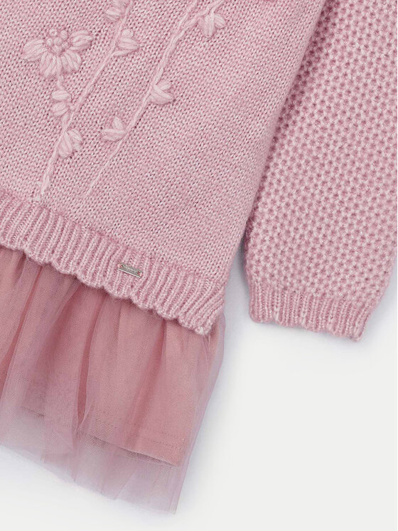 Mayoral Mayoral Vestito di maglia 4918 Rosa Regular Fit