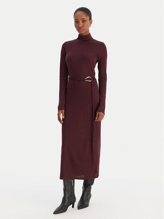 Vero Moda Vero Moda Kötött ruha Louisa 10336207 Bordó Loose Fit
