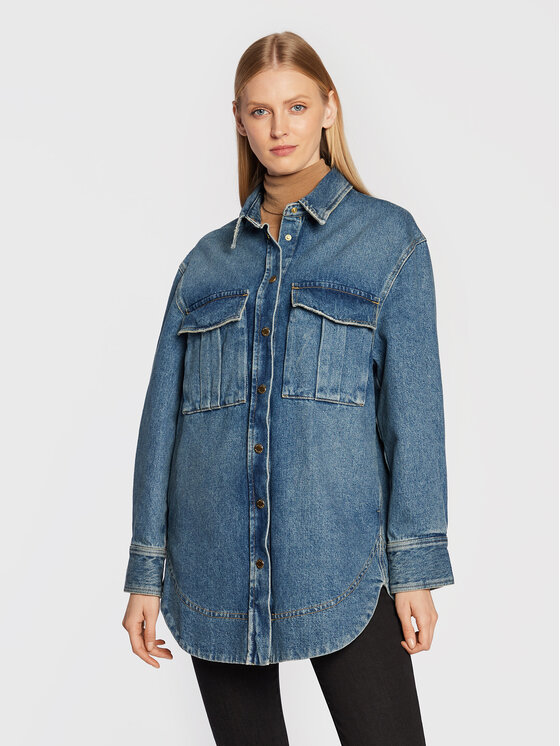 PINKO Pinko Teksajakk Ululato 1J111G A05T Sinine Oversize