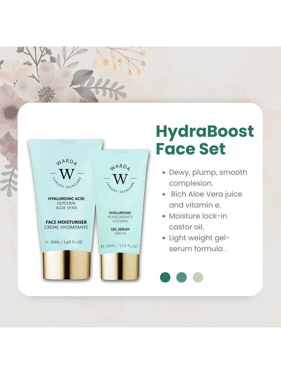 Warda Skincare Warda Skincare NAWILŻENIE SKÓRY NAWILŻAJĄCY KWAS HIALURONOWY 50ml +SERUM 30ml Serum