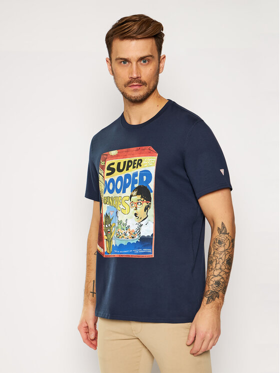 Guess Guess Футболка Super Dooper M0YI53 K8FQ0 синій Regular Fit