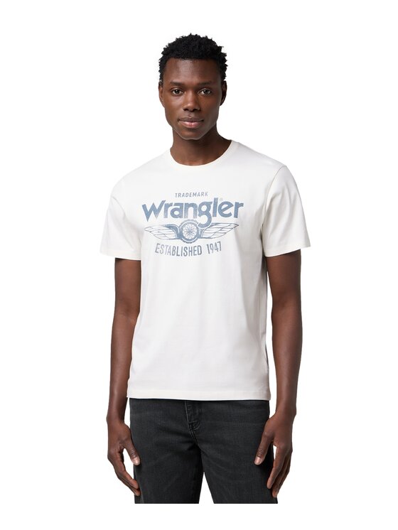 Wrangler Wrangler T-Shirt 112371417 Biały Regular Fit