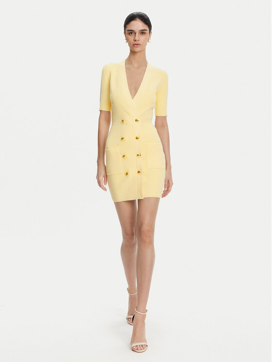 Elisabetta Franchi Elisabetta Franchi Džemper haljina AM-66S-51E2 Žuta Regular Fit