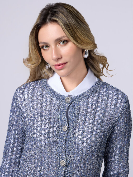 Oltre Oltre Cardigan M194J004924N0Z4 Blu Regular Fit