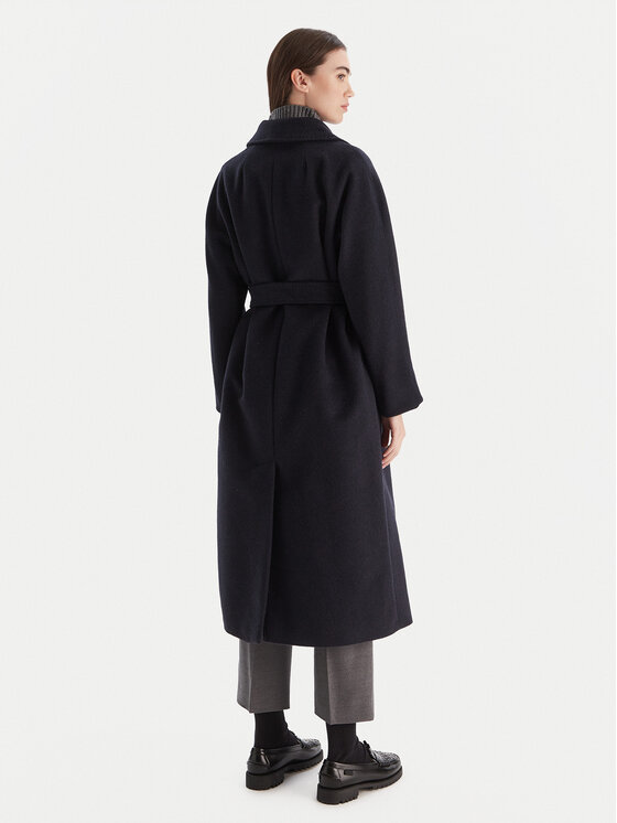 Weekend Max Mara Weekend Max Mara Gyapjú kabát Tempera 2525016082 Sötétkék Regular Fit