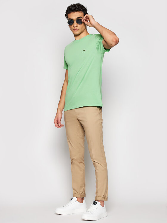 Lacoste Lacoste Marškinėliai TH6709 Žalia Regular Fit