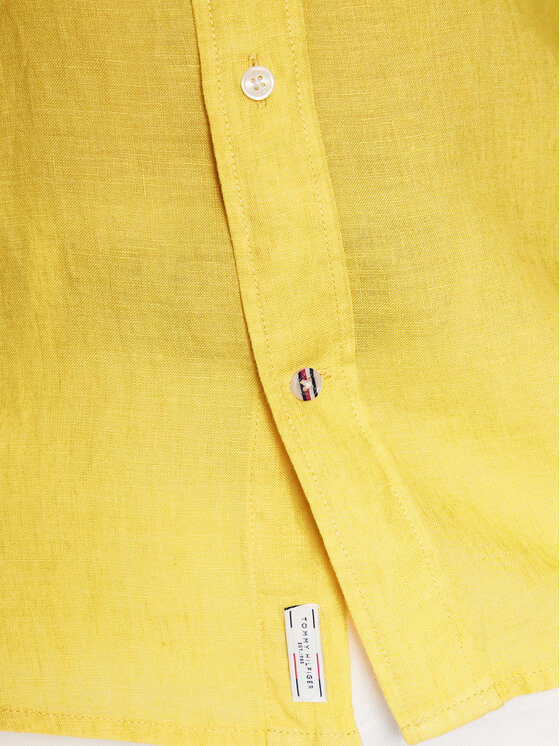 Tommy Hilfiger Tommy Hilfiger Camicia Pigment Dyed Solid MW0MW30897 Giallo Regular Fit