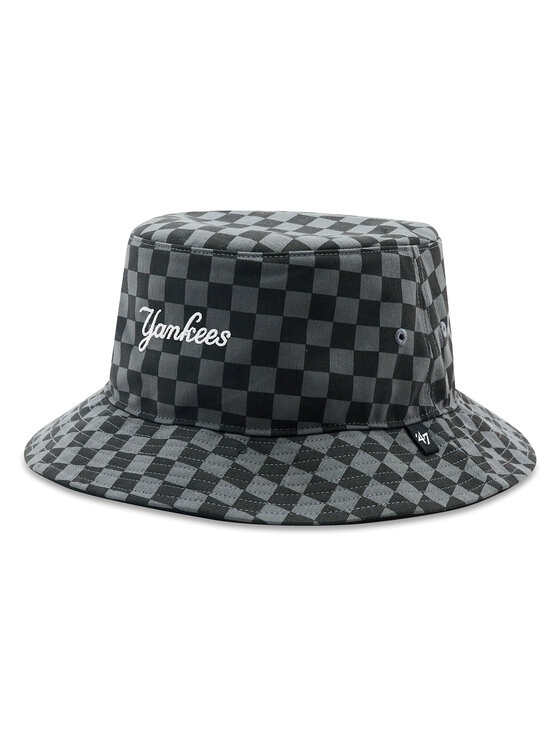 47 Brand 47 Brand Skrybėlė MLB New York Yankees Check Up Script 47 BUCKET B-CHKBK17GWF-CC Pilka