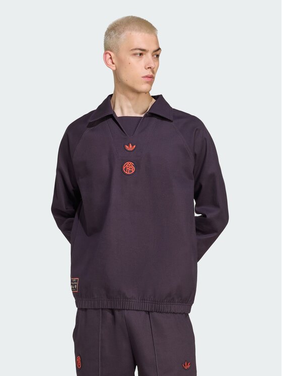 adidas adidas Bluza FC Bayern Terrace Icons Drill Fioletowy Loose Fit