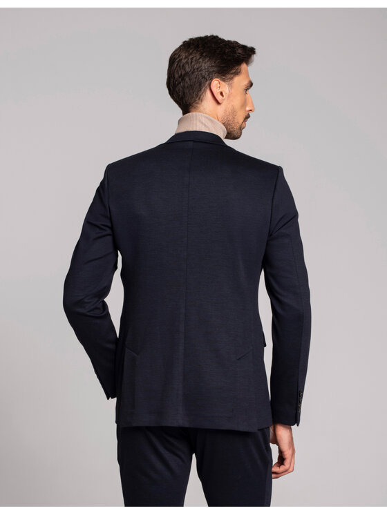 Borgio Borgio Marynarka nepi Granatowy Slim Fit