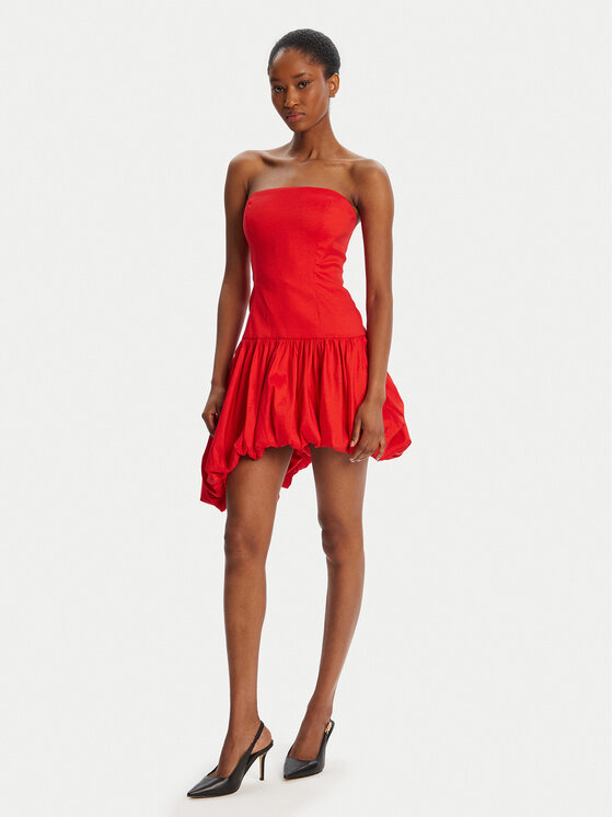 Bardot Bardot Sukienka koktajlowa Alyna Straples Mini 59981DB Czerwony Slim Fit