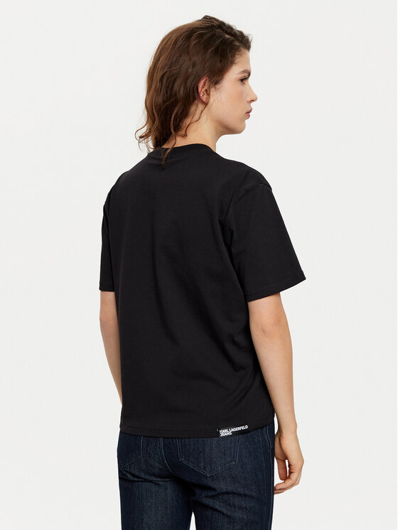 Karl Lagerfeld Jeans Karl Lagerfeld Jeans Tričko A1W17031 Čierna Regular Fit