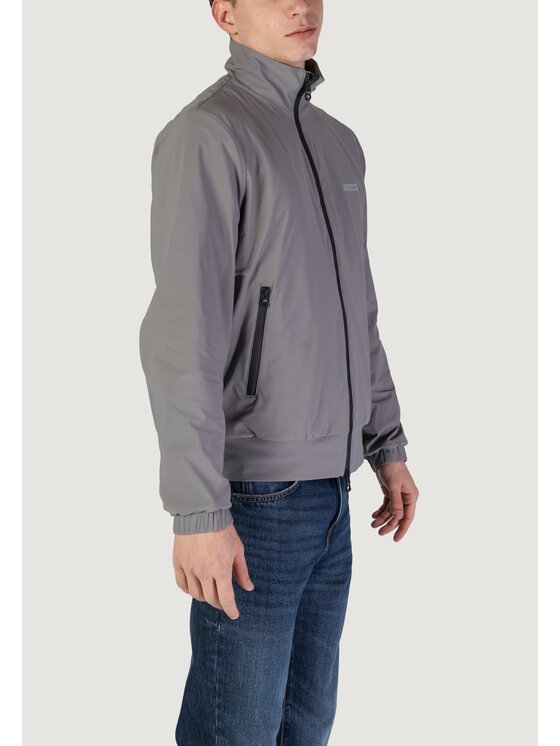 RefrigiWear RefrigiWear Kurtka skórzana NY1001F01700 Szary Regular Fit