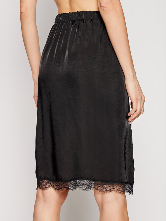 Ermanno Firenze Ermanno Firenze Fustă midi GN14RAS Negru Regular Fit