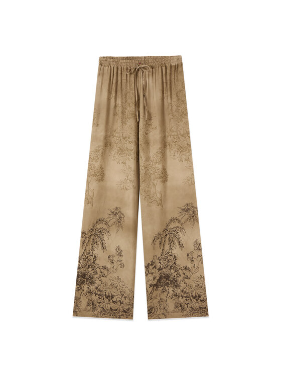 Oltre Oltre Pantaloni di tessuto P017J002674N0Z5 Marrone Baggy Fit