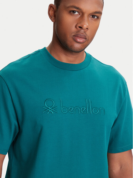 United Colors Of Benetton United Colors Of Benetton T-särk 3MI6U109O Roheline Oversize