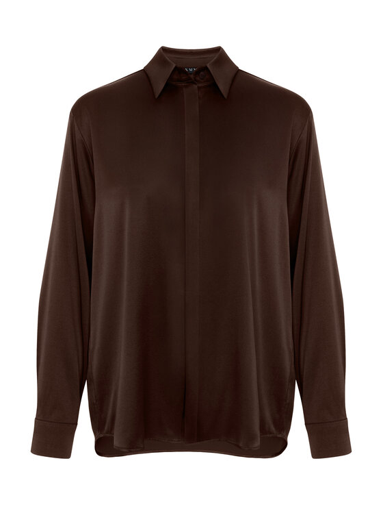 KMX Studio KMX Studio Koszula 502590005 Brązowy Straight Fit