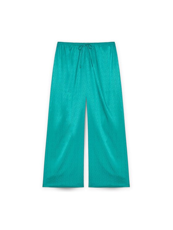 Fiorella Rubino Fiorella Rubino Pantaloni di tessuto P181T005027N024 Turchese Over Fit