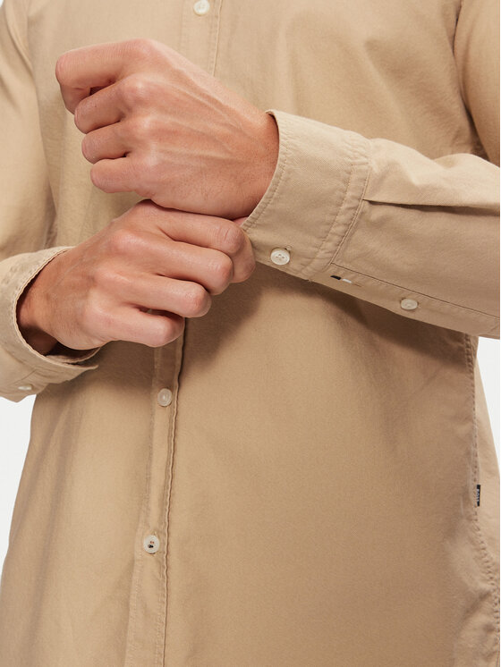 BOSS Boss Särk H-Roan 50521996 Beež Slim Fit