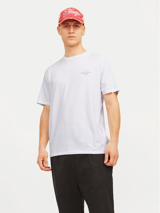 Jack & Jones Jack & Jones Tricou Erris 12256799 Alb Standard Fit