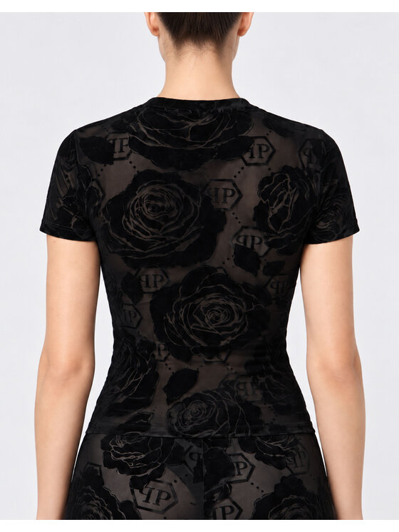 PHILIPP PLEIN PHILIPP PLEIN Tričko 31059 Čierna Skin Tight Fit