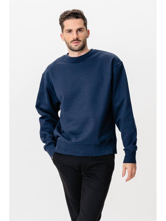 TeeShoppen TeeShoppen Sweter 'Basic Collection' Granatowy Regular Fit