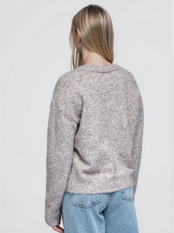 Ombre Ombre Kardigan OW-SW-E0064 Béžová Relaxed Fit