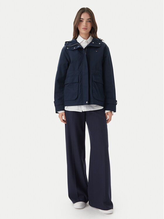 Tommy Hilfiger Tommy Hilfiger Prechodná bunda Utility WW0WW48612 Tmavomodrá Relaxed Fit