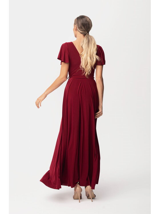 Aurora Aurora Koktejlové šaty Abelia Bordó Feminine Fit