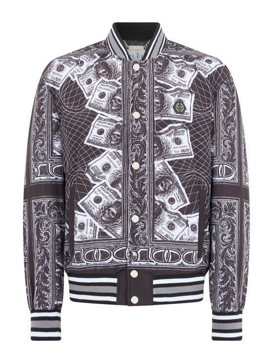 PHILIPP PLEIN PHILIPP PLEIN Kurtka bomber 31141 Czarny Regular Fit