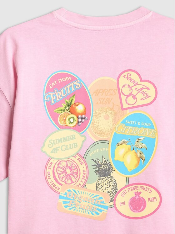 4F 4F T-Shirt 4FJRAW26TTSHF4324-056S Różowy Regular Fit
