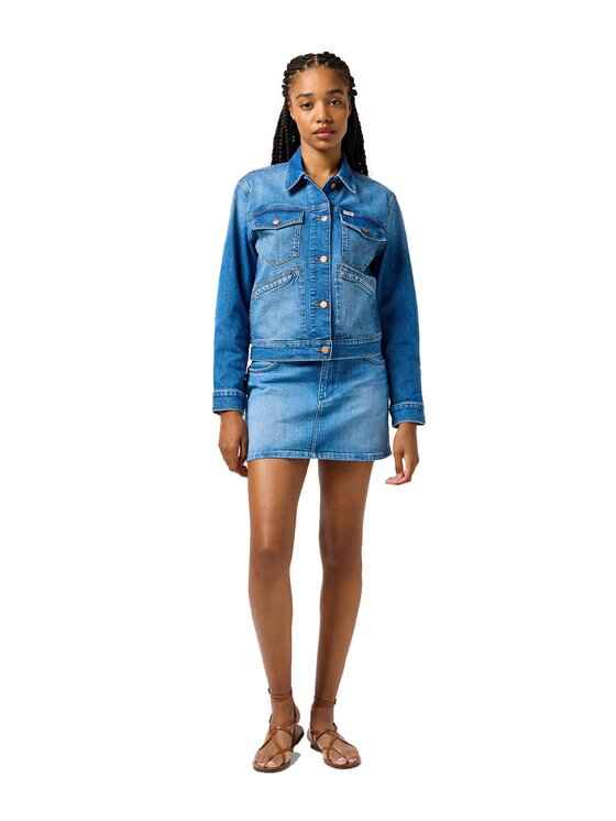 Wrangler Wrangler Kurtka jeansowa 112362616 Niebieski Regular Fit