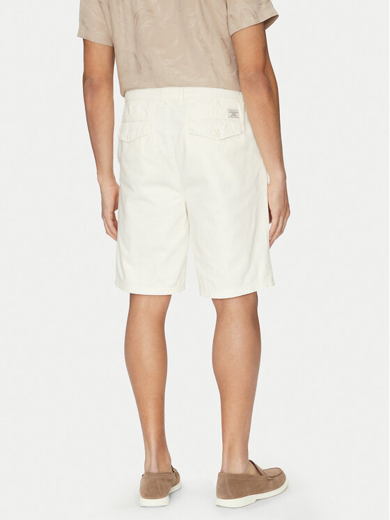 Guess Jeans Guess Jeans Pantaloncini di tessuto M5GD44 WGCV1 Écru Regular Fit