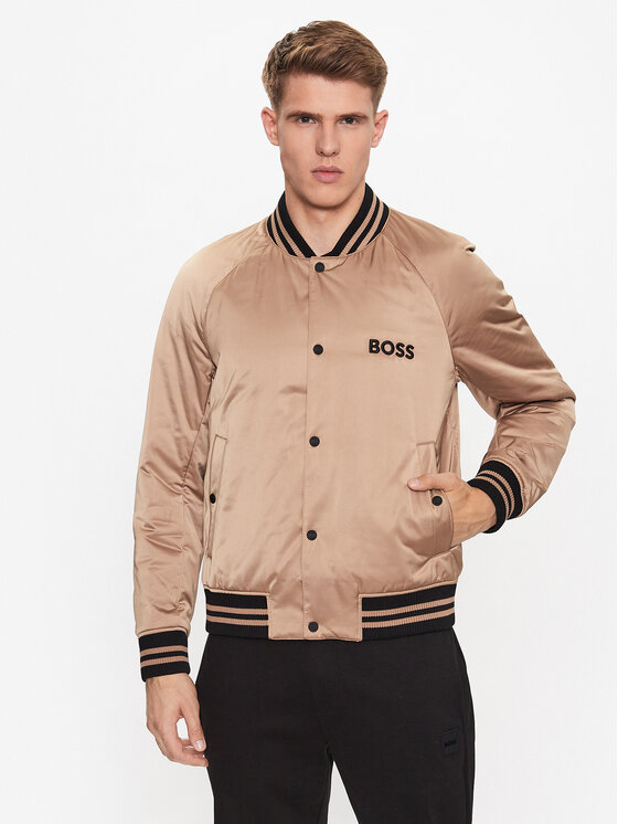 BOSS Boss Bunda bomber 50483945 Béžová Regular Fit